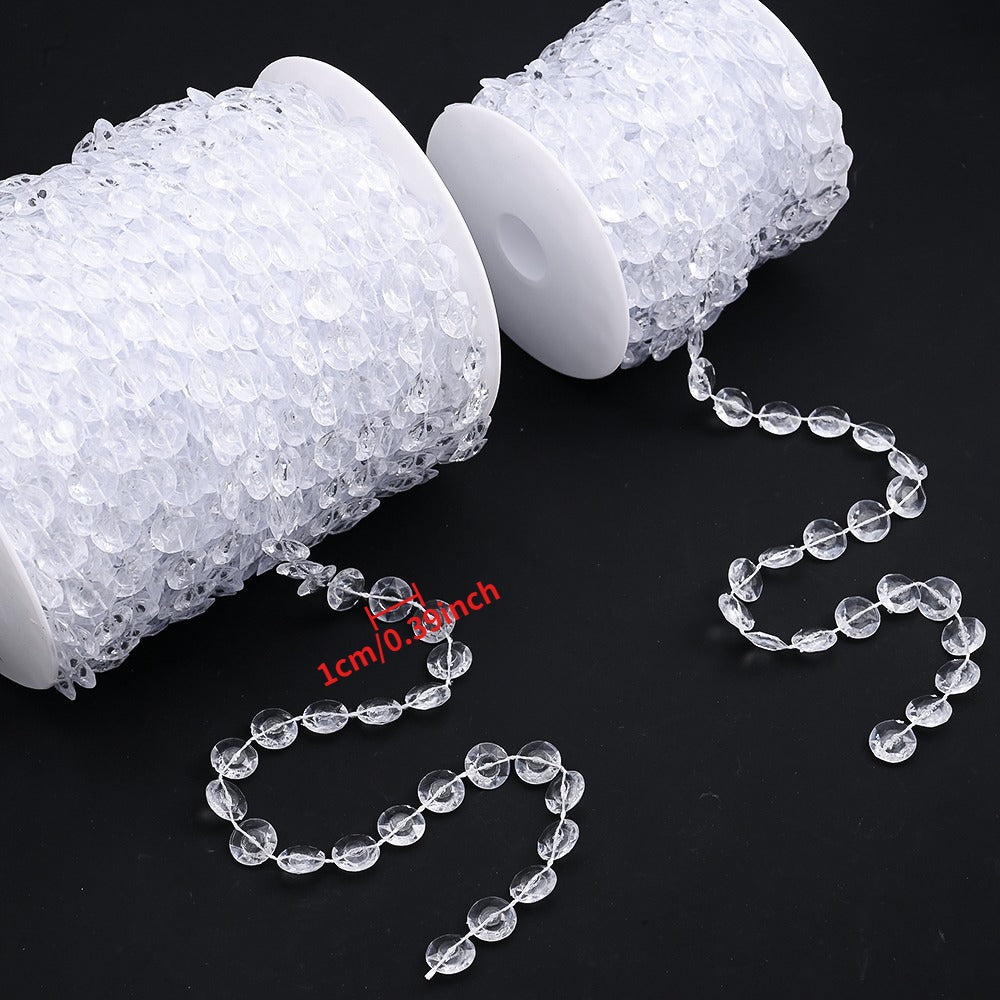 10m 10mm Transparent Acrylic Bead Chain Roll