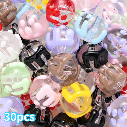 Candy Hand Painted Acrylic Beads