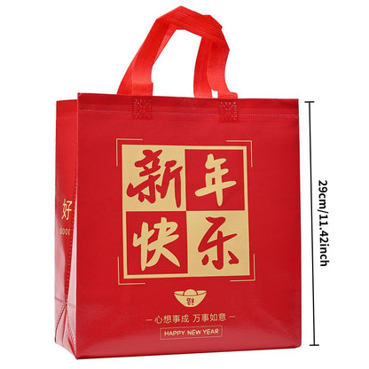 Red Non-Woven Tote Gift Bags