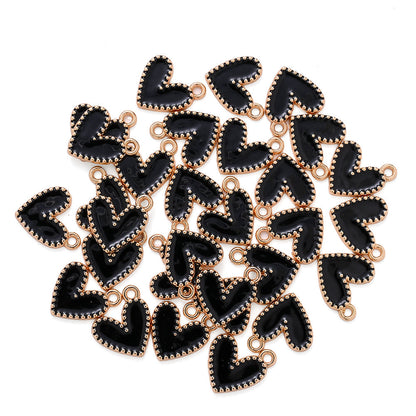 Enamel Heart Pendant Charms