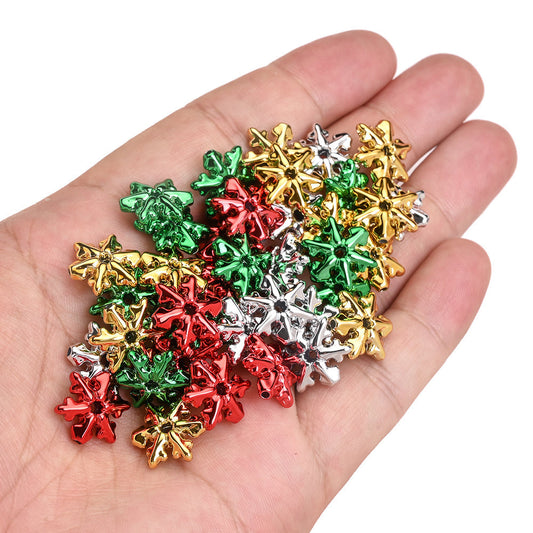 Mixed Color Snowflake Acrylic Beads
