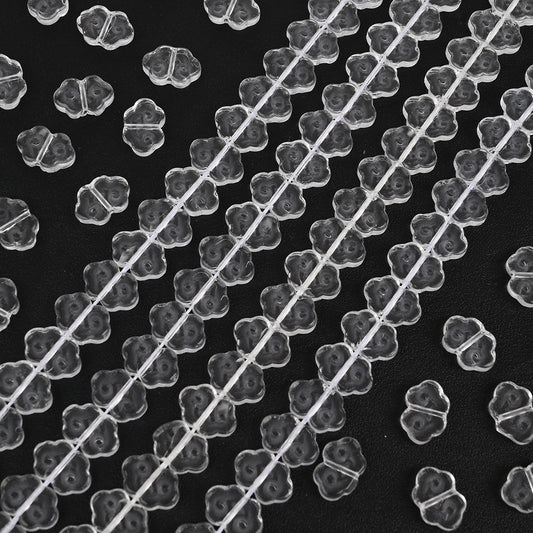 Transparent Cloud Glass Beads