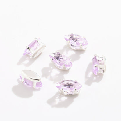 3x6 mm Crystal Zircon Horse-Eye Claw Beads