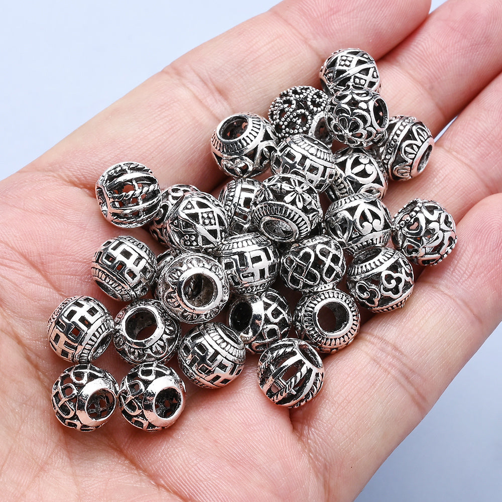 Vintage Hollow Heart Flower Beads