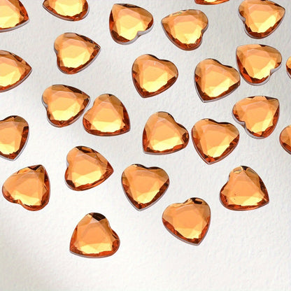 12 mm Acrylic Heart Decorative Patches