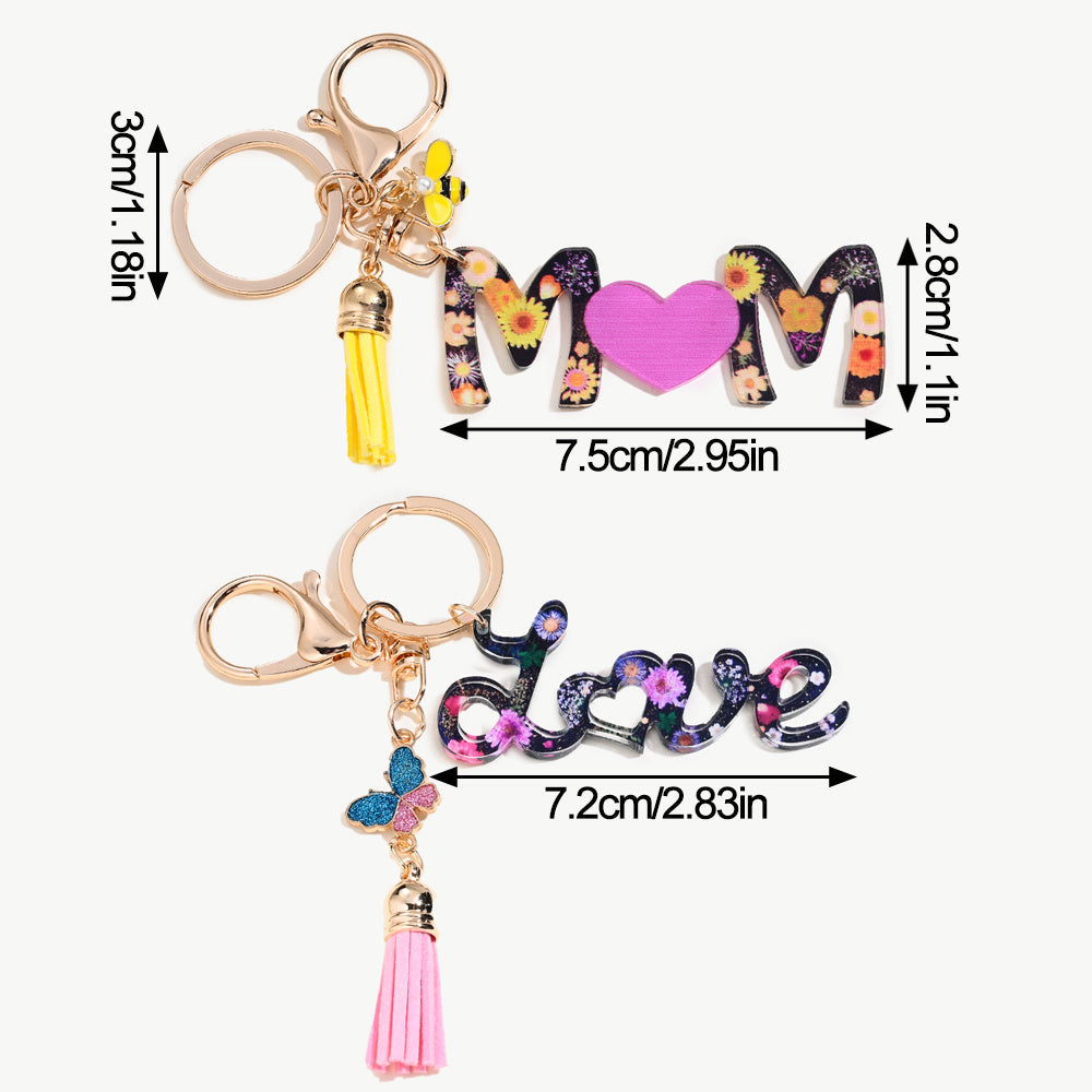 Golden Mom Bee Keychain Gift