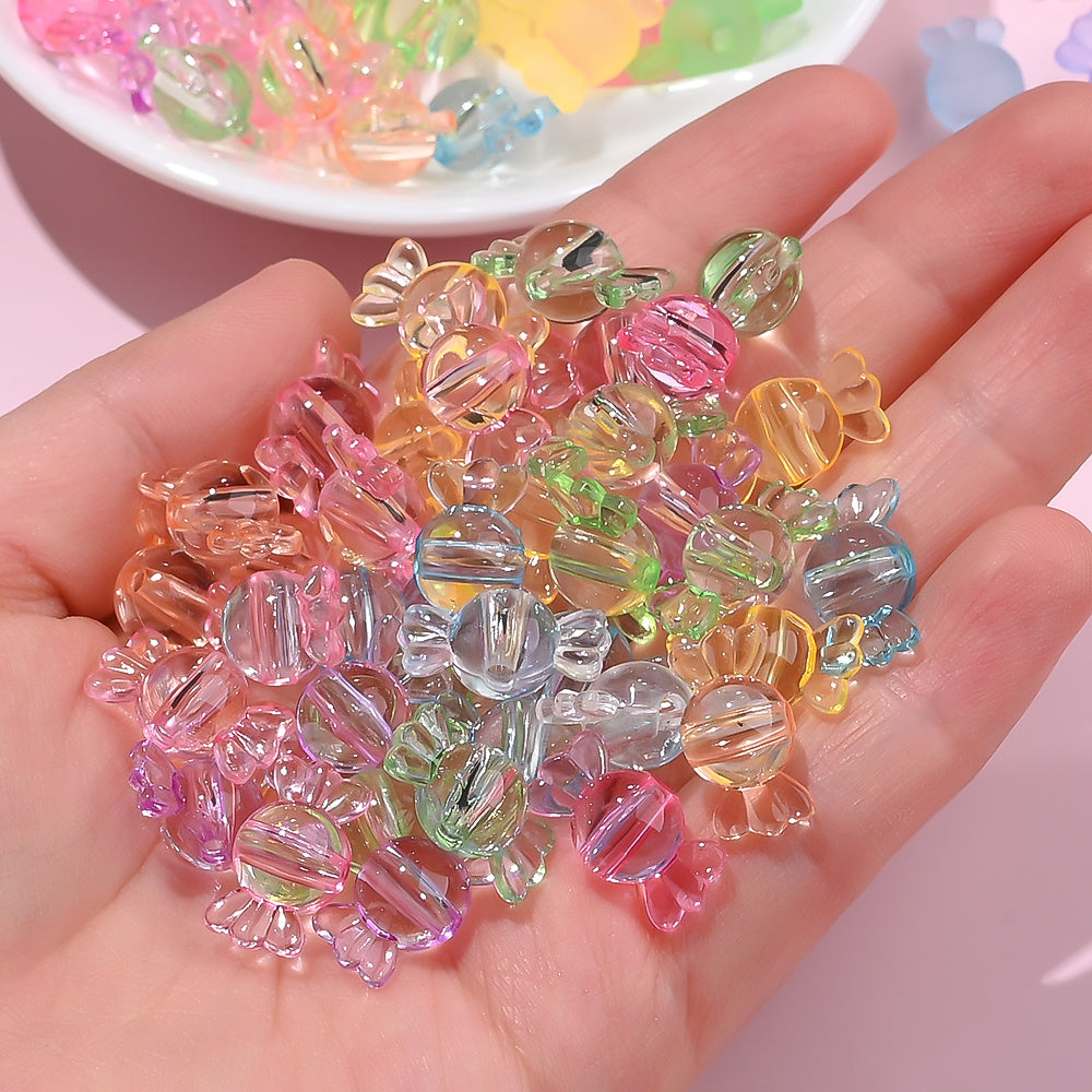 Clear Matte Candy Acrylic Beads