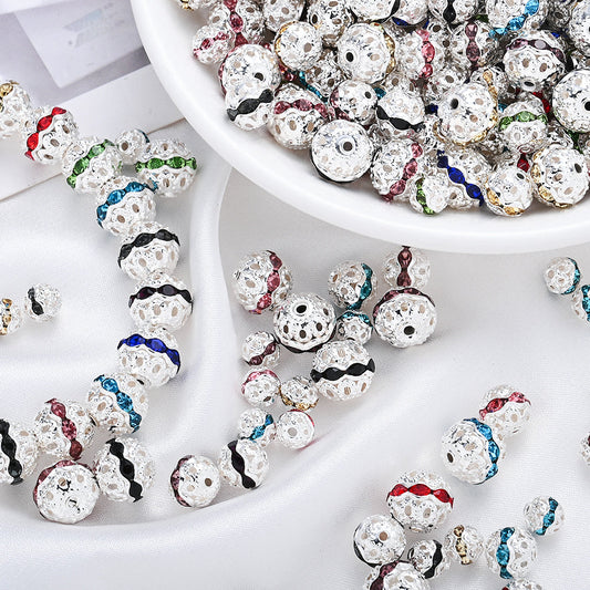 Colored Diamond Alloy Beads