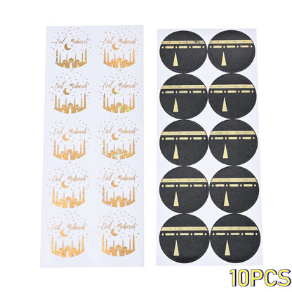 Eid Mubarak Golden Foil Stickers