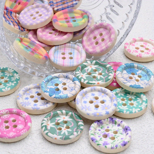 Colorful Round Wooden Buttons