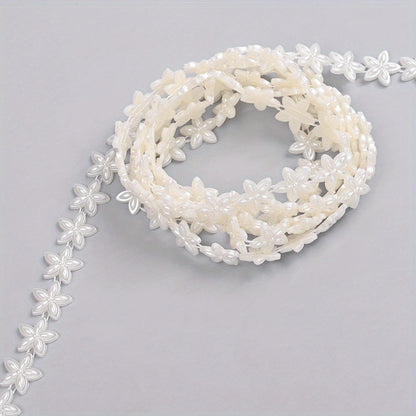 2m Imitation Pearl & Shell Rose Flower Bead Chain