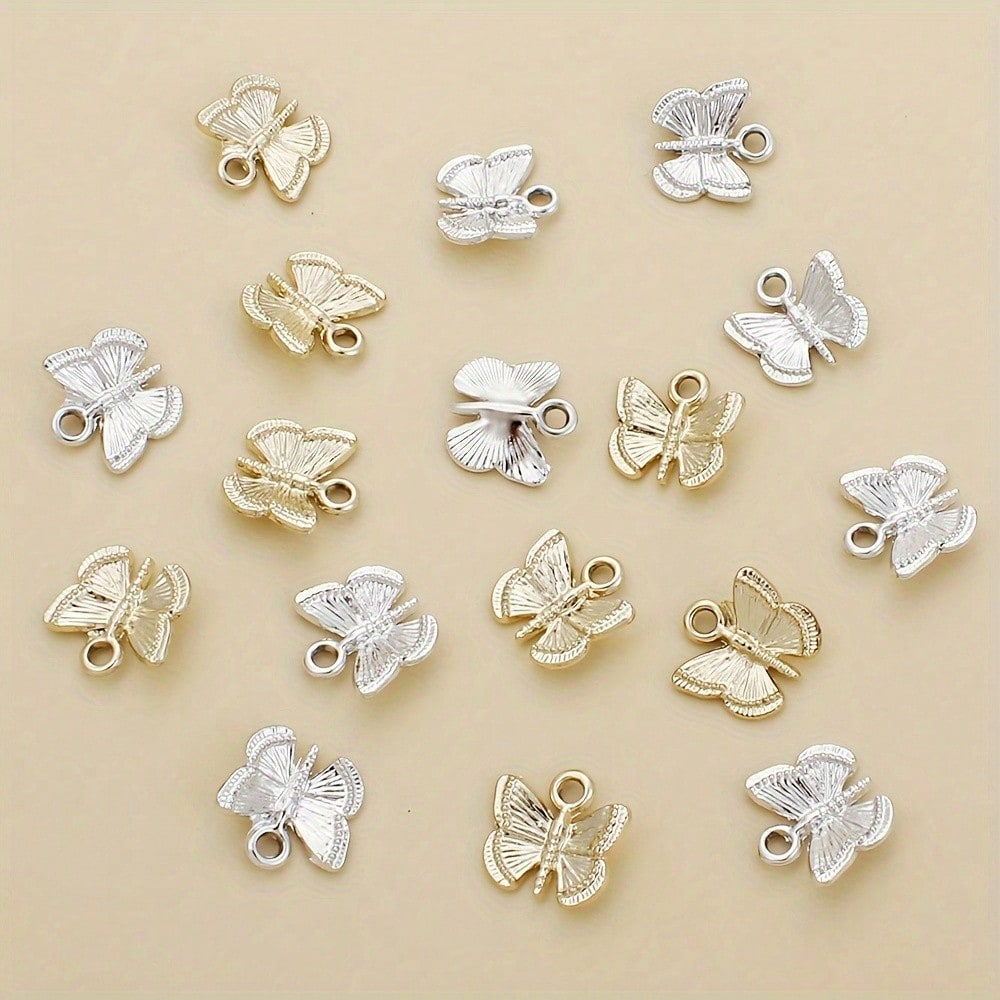 12x13 mm Alloy Butterfly Charms