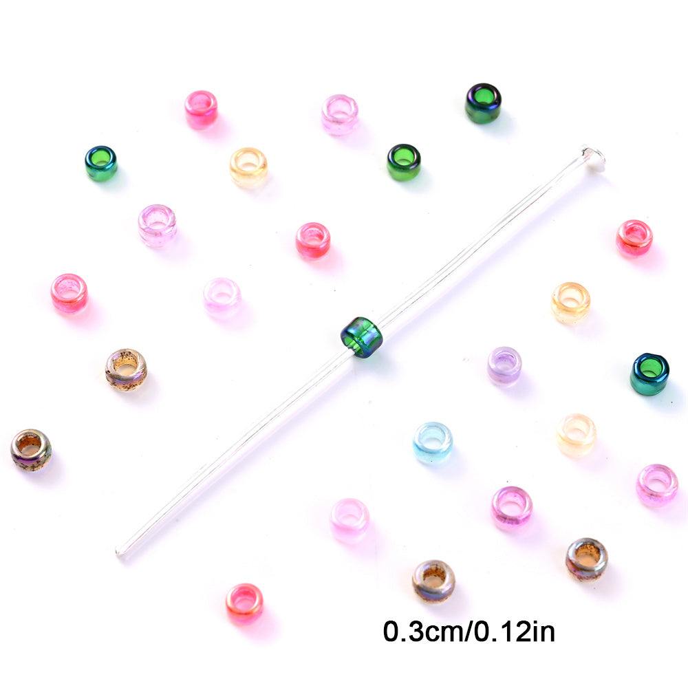 2000PCS 3mm Clear Czech Glass Seed Beads
