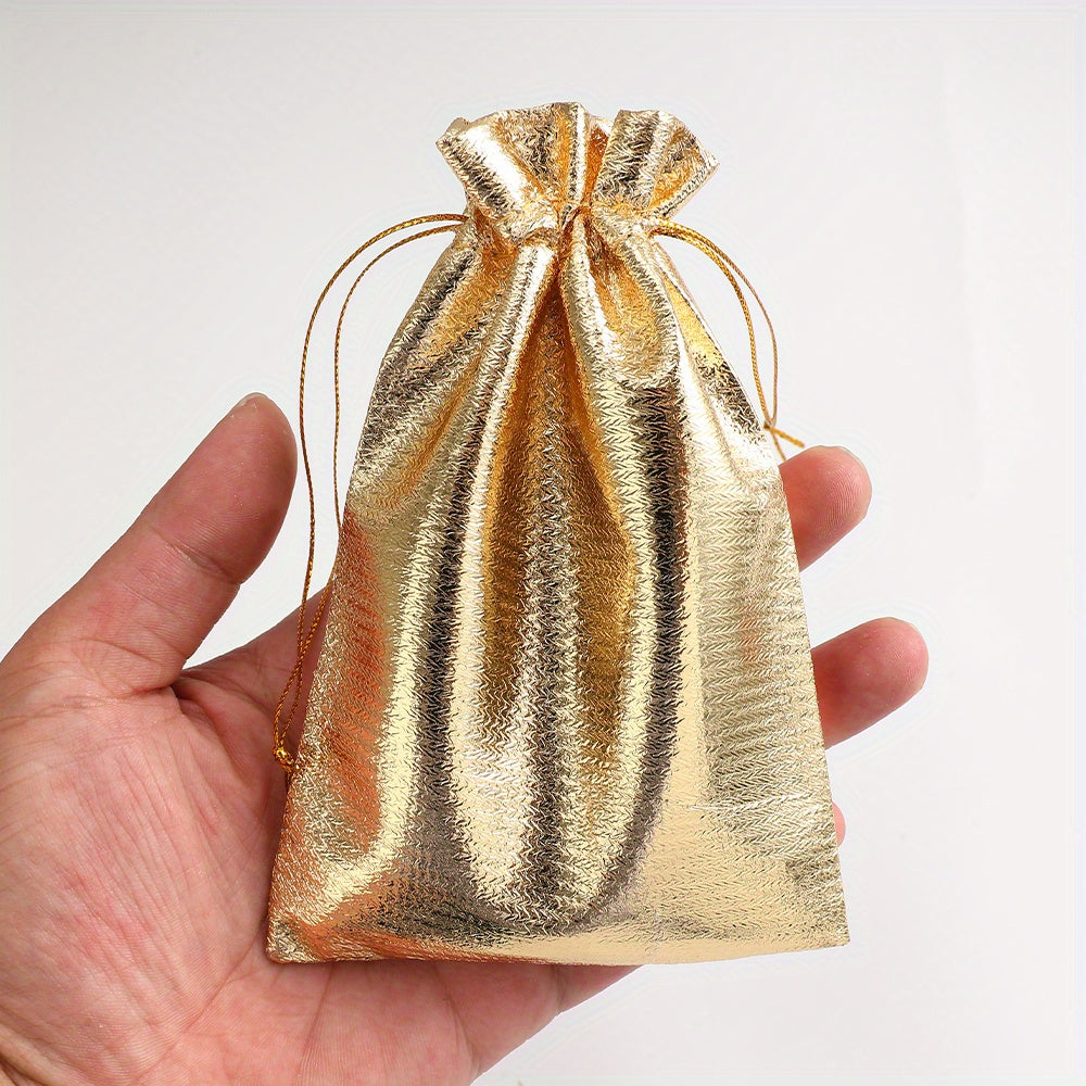 30-Piece Gold & Silver Drawstring Jewelry Gift Bags