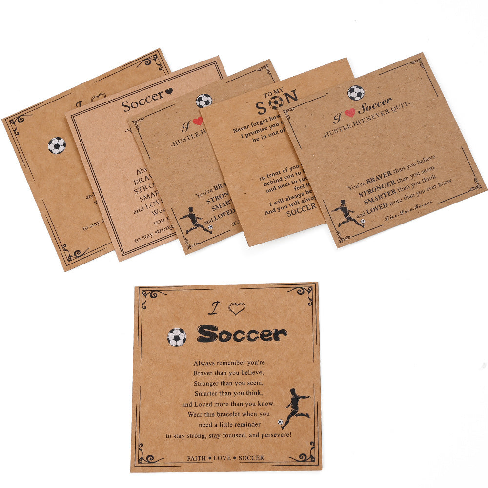 100PCS Football Theme Kraft Paper Card Set