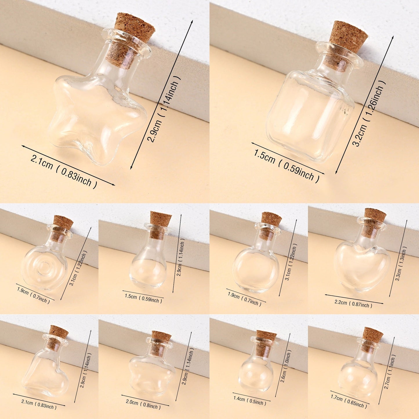 Mini Glass Bottles with Corks