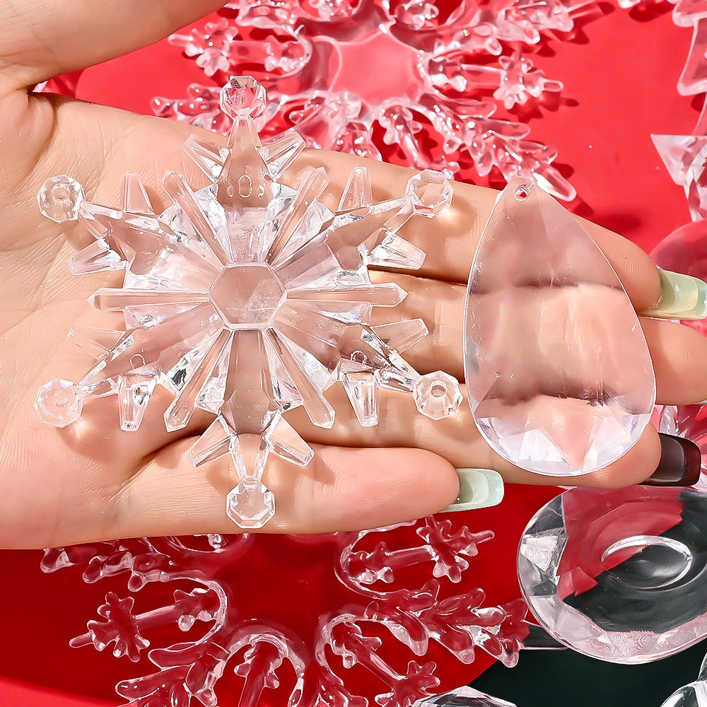 35-Piece Clear Acrylic Christmas Hanging Decorations