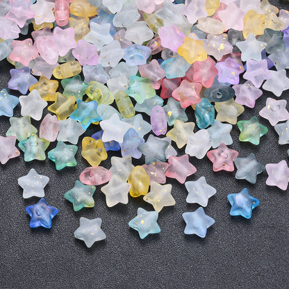 9 mm Gradient Matte Star Acrylic Beads