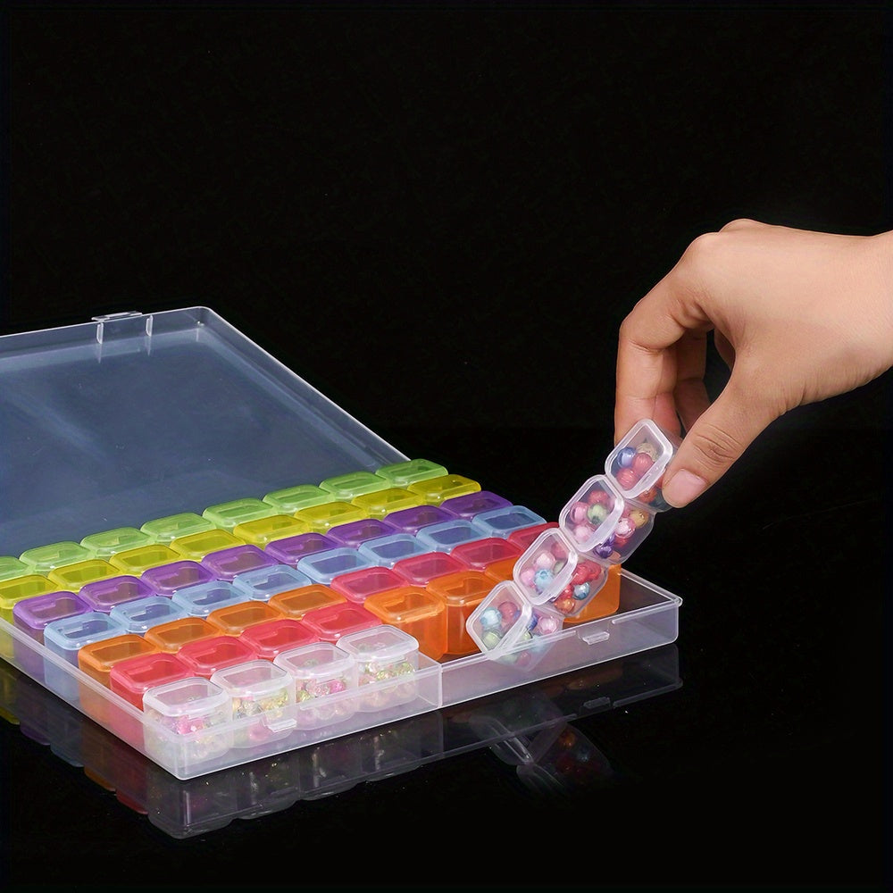 56-Grid Transparent Jewelry Storage Box