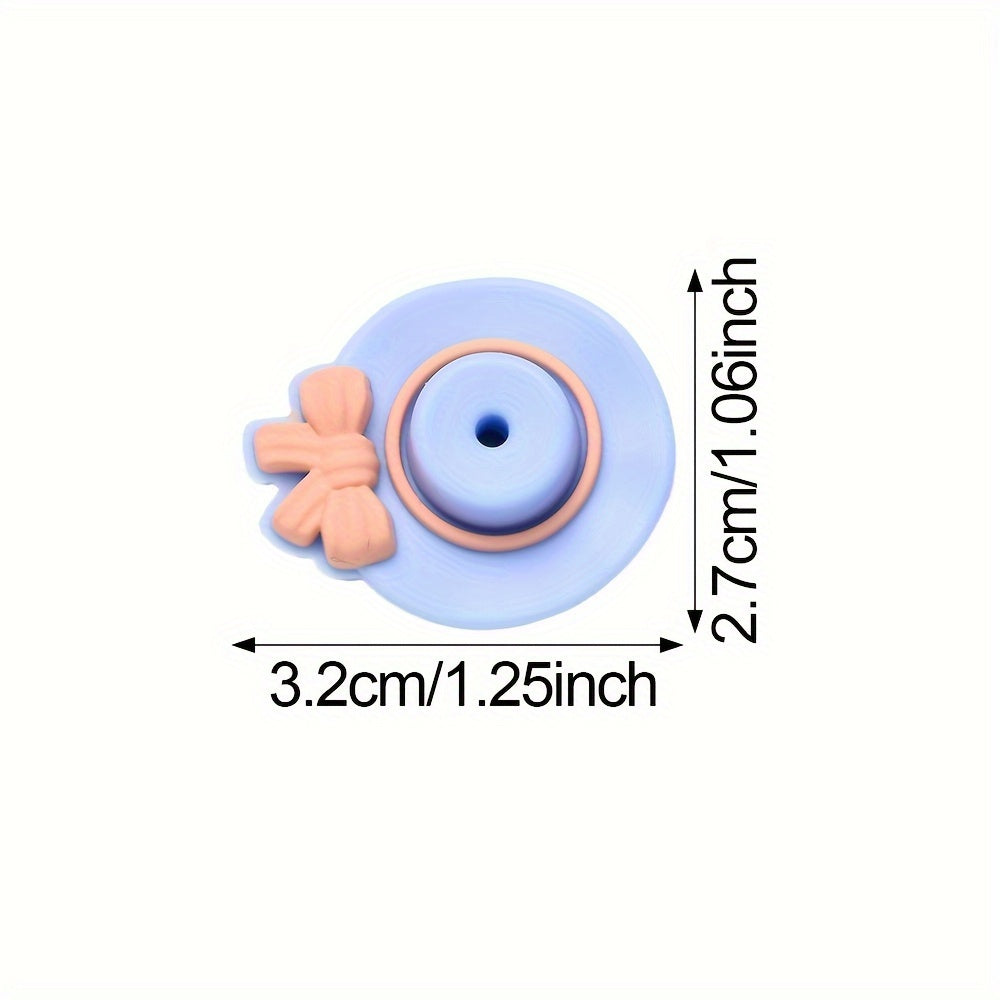 3D Bow Hat Silicone Beads