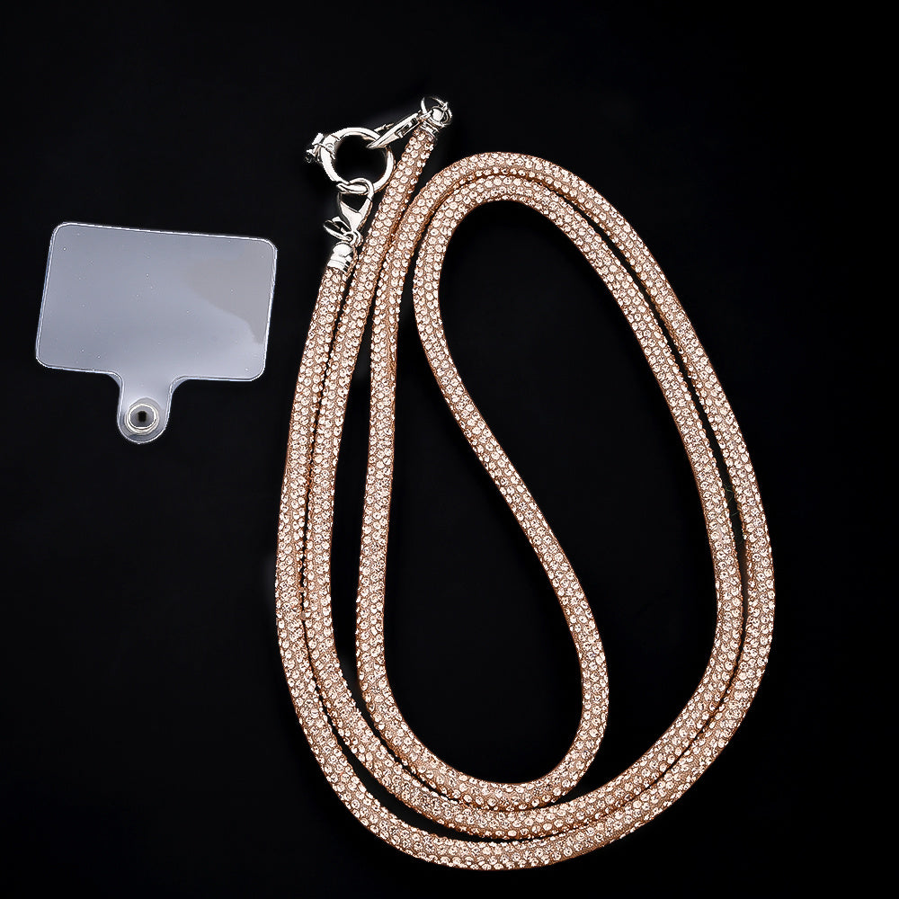 1PC 70cm Rhinestone Detachable Phone Lanyard