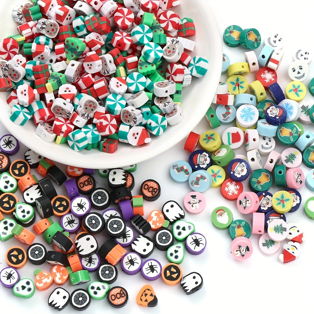 Halloween & Christmas Soft Pottery Beads