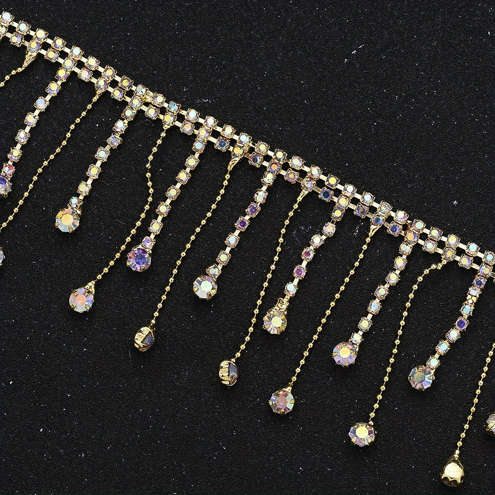 Rhinestone Tassel Chain