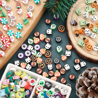 Halloween & Christmas Soft Pottery Beads