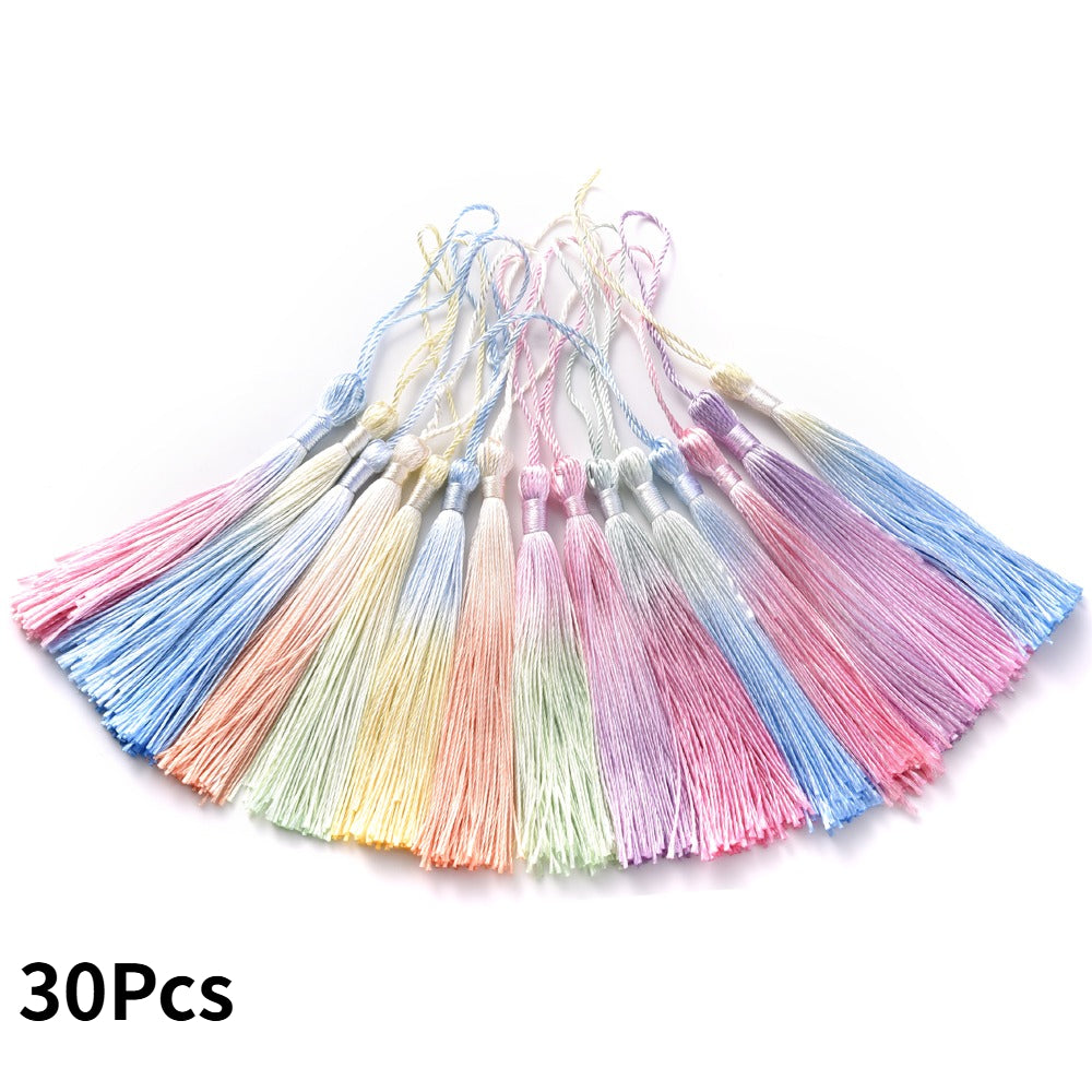 Gradient Color Soft Silk Tassels