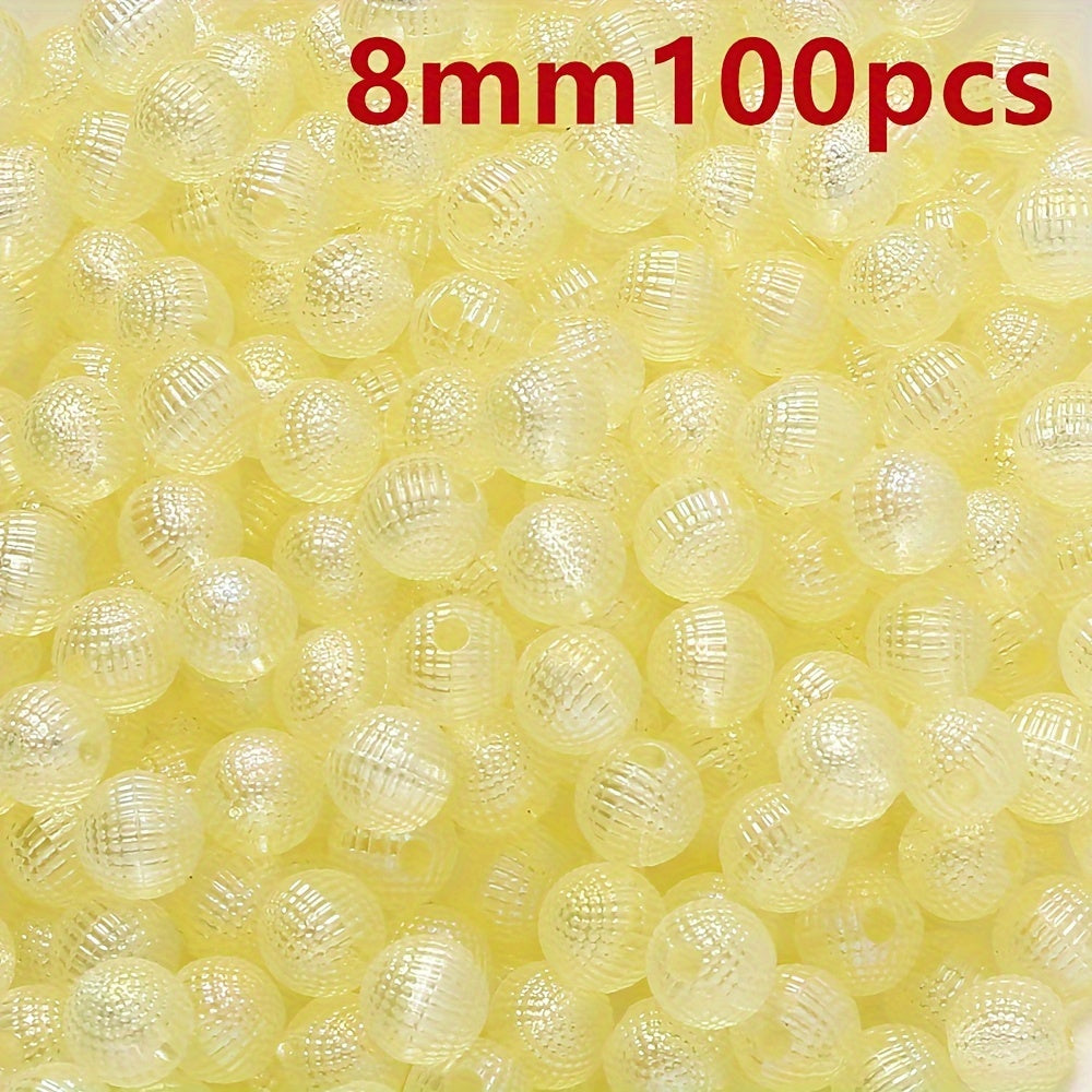 50-100pcs 8/10mm Acrylic Spacer Beads Loose Macarone Jewelry Beads
