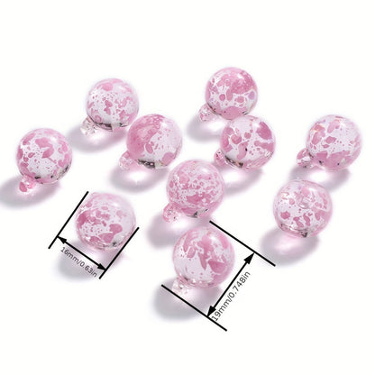 10PCS 19×16mm Colorful Transparent Acrylic Pendant Set