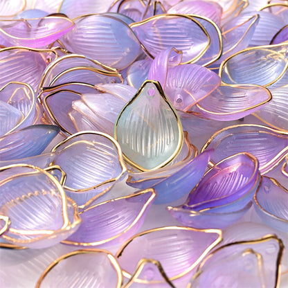 50pcs/set 15x22mm Fashion Petal Beads