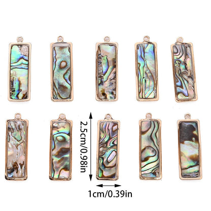 8PCS Colorful Abalone Shell Pendant Set