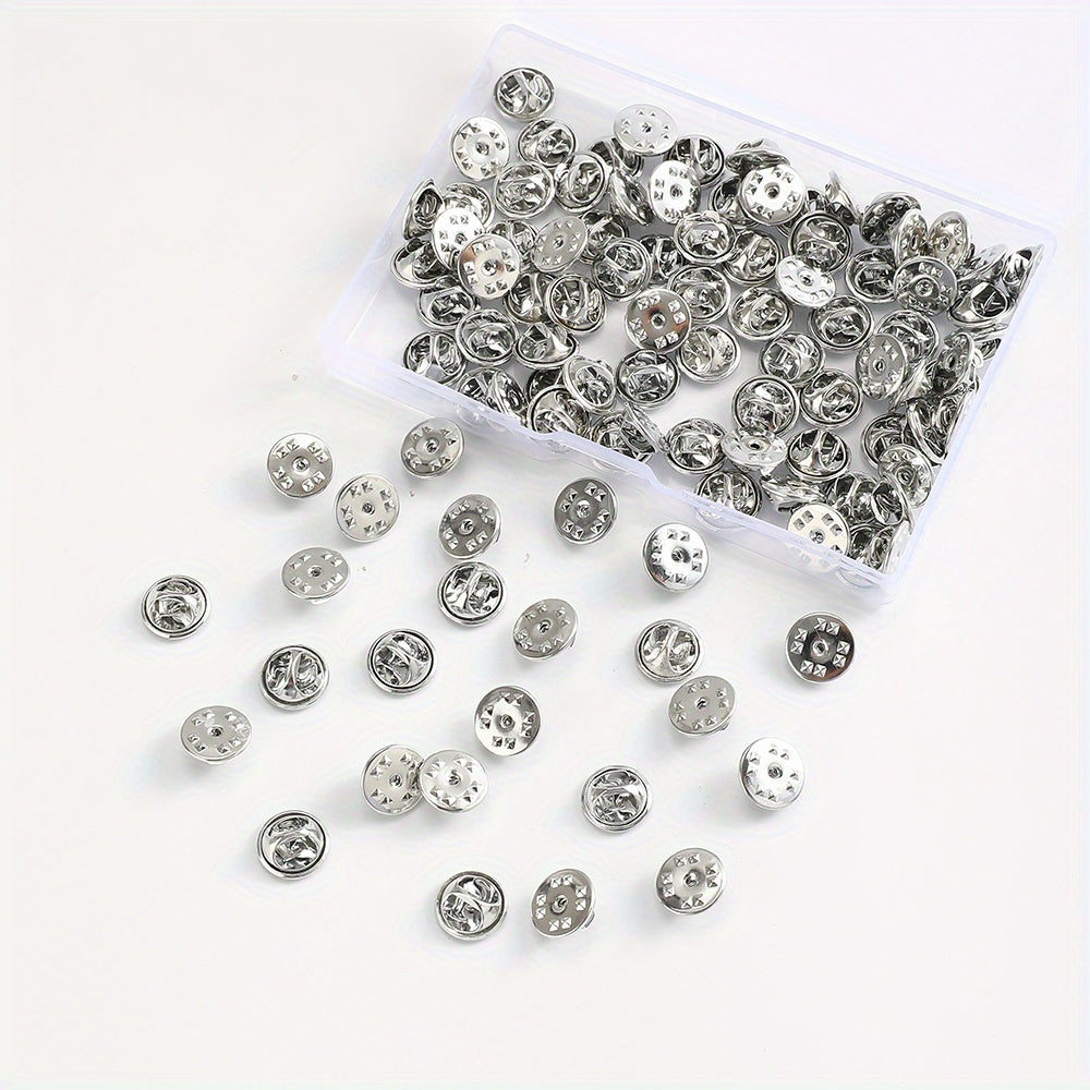 100-Piece Metal Butterfly Brooch Pin Backs