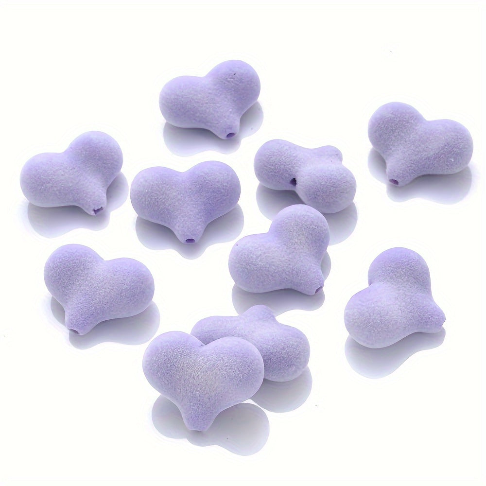 Fleece Heart Acrylic Beads