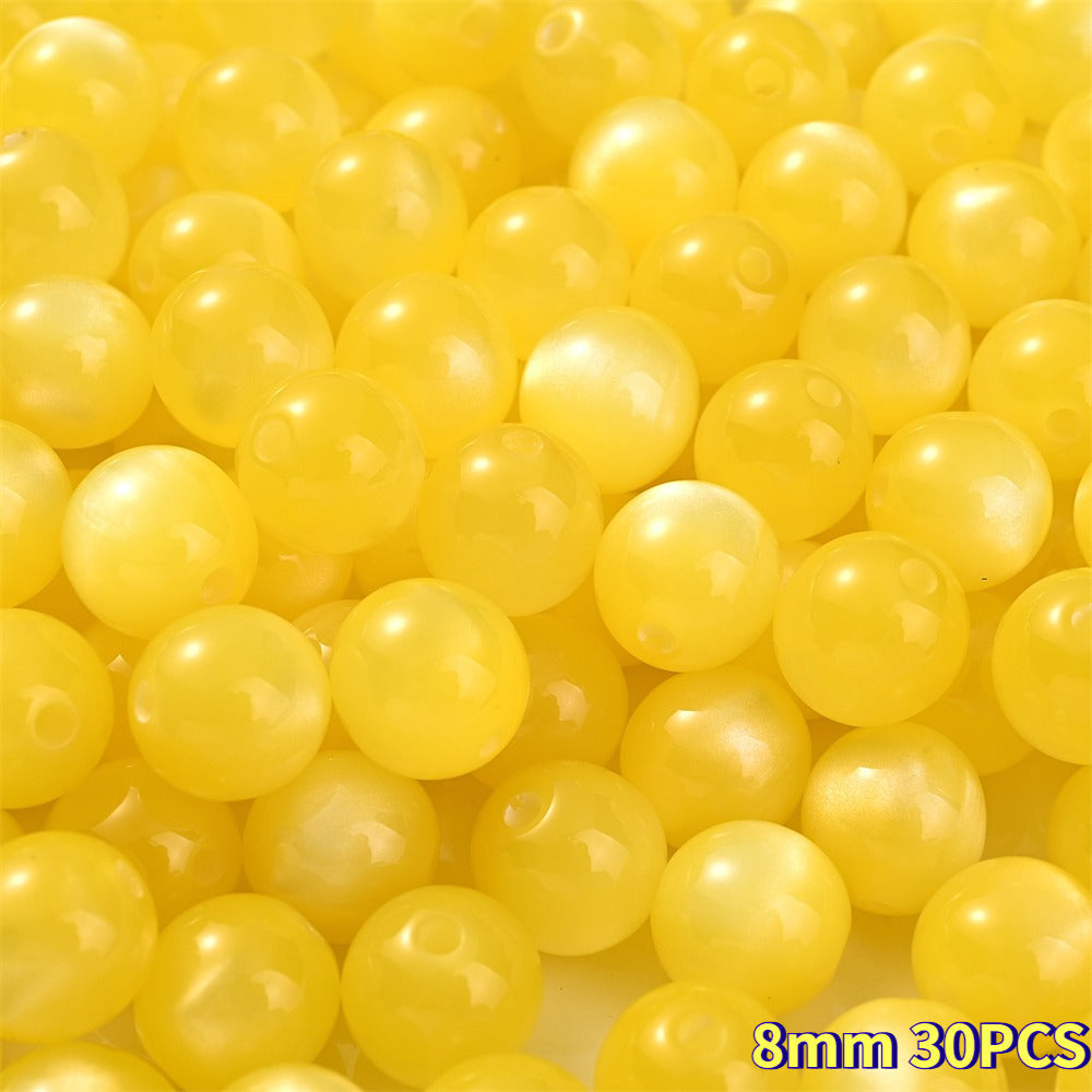 Cat Eye Resin Round Beads