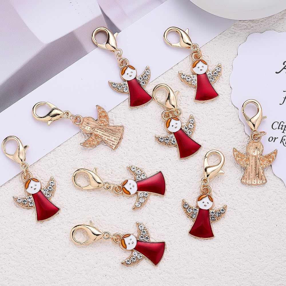 Red Angel Keychain with Thank You Card