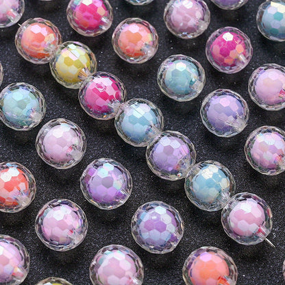 Clear Cut Acrylic Round Beads