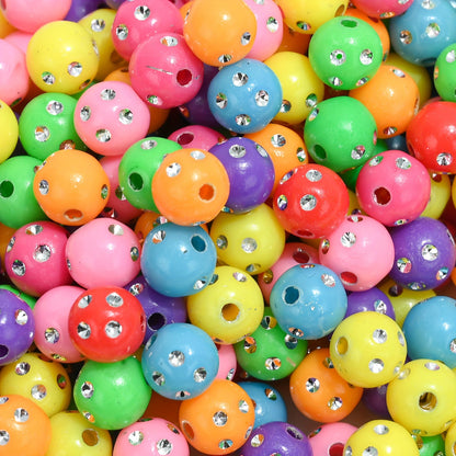 100PCS 8mm Acrylic Bead Set