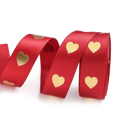 1 Roll 5 Yards Peach Heart Hot Stamping Ribbon
