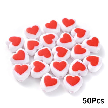 Red Heart Acrylic Beads