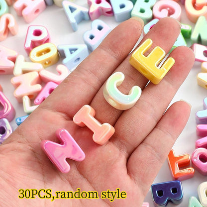 UV Color Letter Acrylic Beads