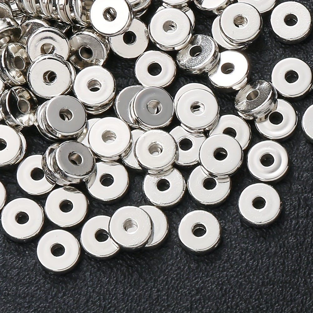 100PCS 8mm Round & Flat Wheel Plastic Spacer Bead Set