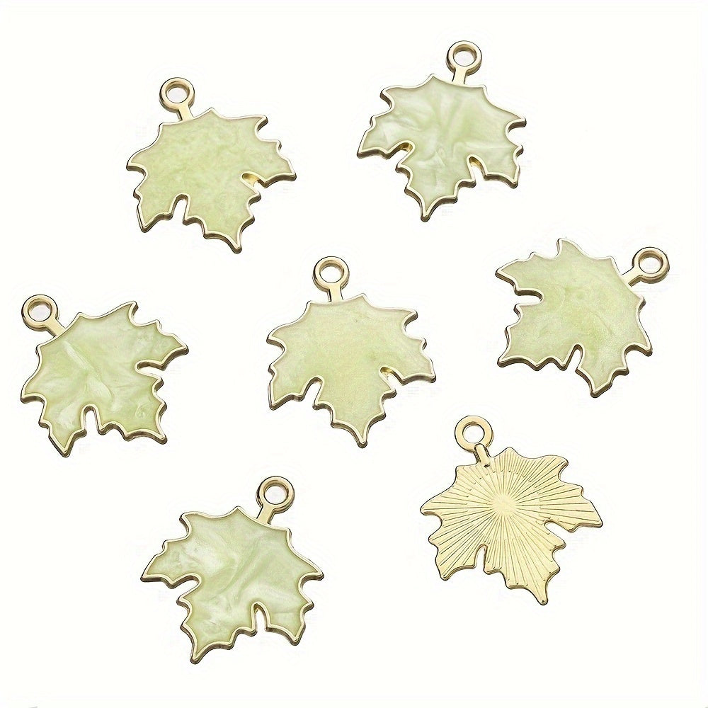 10PCS Alloy Maple Leaf Pendant Set