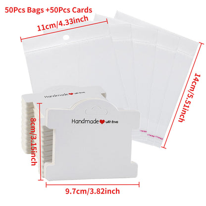 Keychain and Jewelry OPP Packaging Card Set