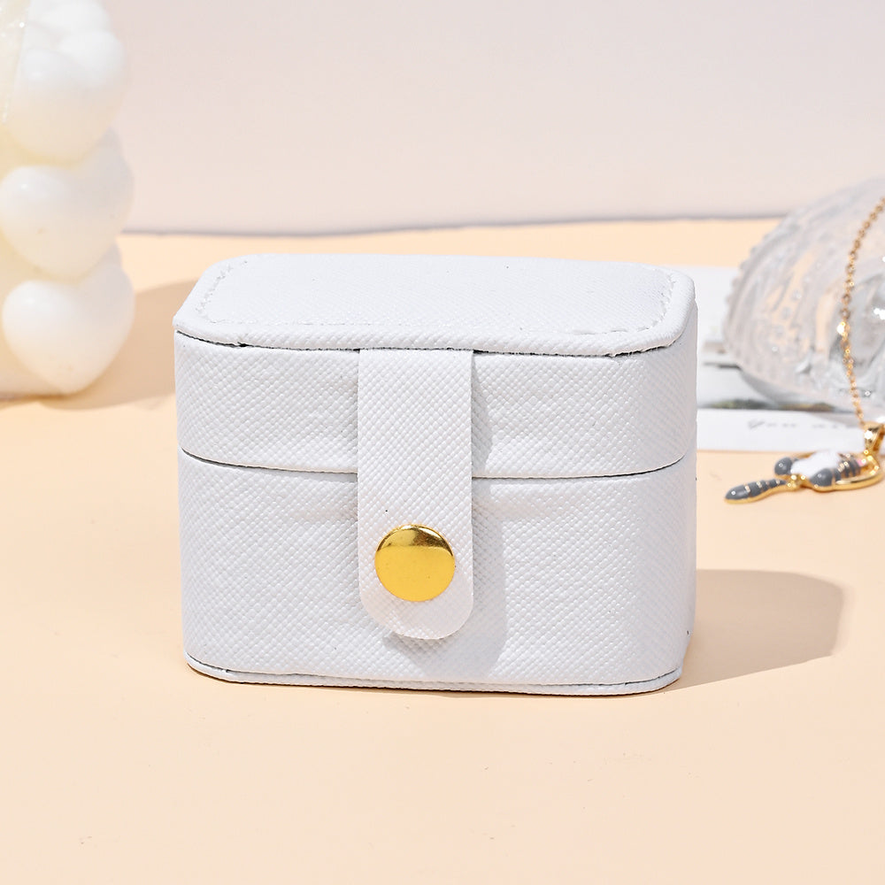 6.5x5x4 cm Portable Faux Leather Jewelry Storage Box