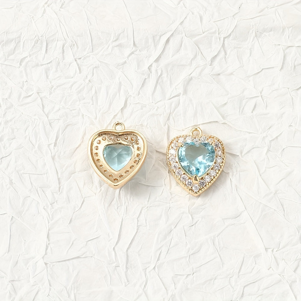 Vintage Heart Glass Pendants