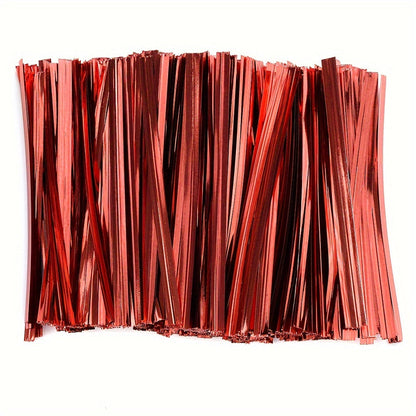 800-Piece 4 mm Gold Metal Wire Ties