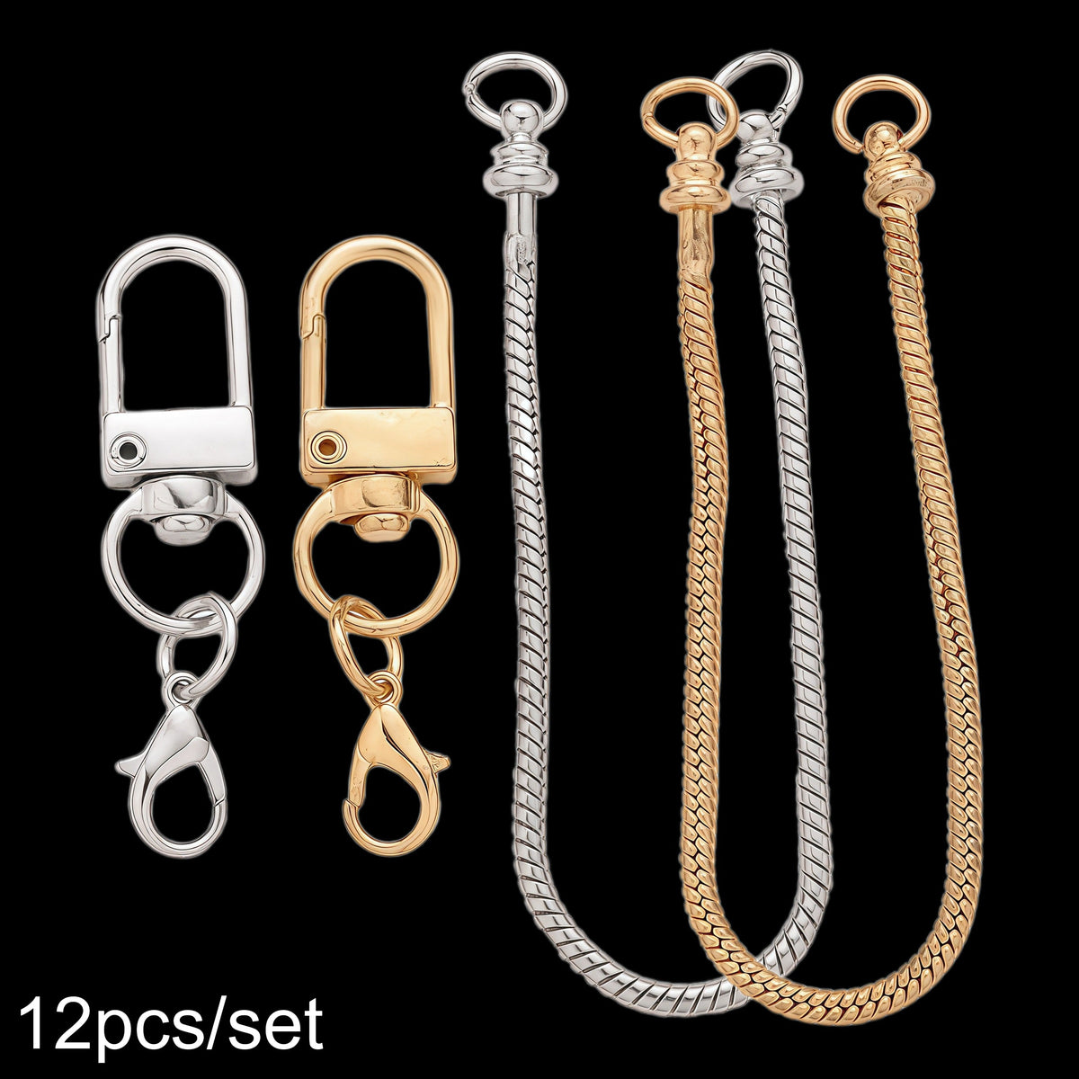 Blank Beadable Keychain Set