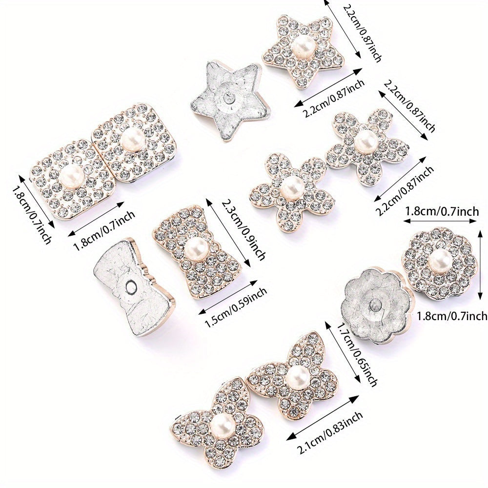 Mix CCB Flower Star Butterfly Flatback Rhinestone Beads